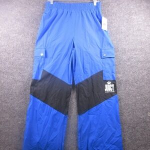 Juicy By Juicy Couture Pants Womens Medium Blue Splash Track Cargo‎ Colorblock